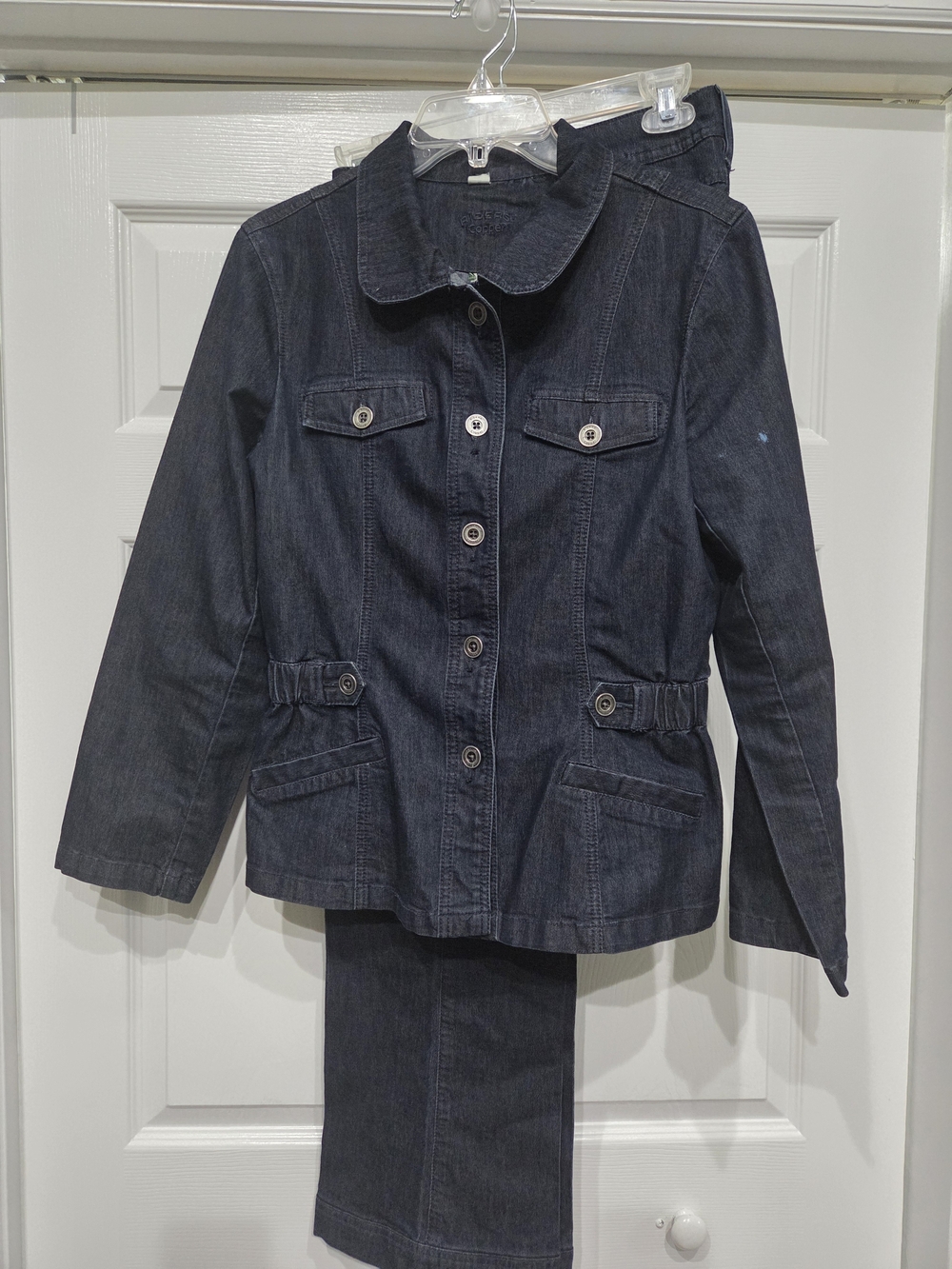 Riders Copper Navy Denim Jacket With Matching Jeans with Floral Pocket Lining
